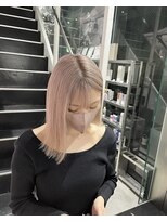 シェリ 天神(CHERIE)&nbsp;福岡 ブリーチ ベージュ グレージュ ダブルカラー ハイライト