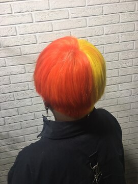 ミミック (mimic) 【派手髪】orange yellow【ツートンカラー】