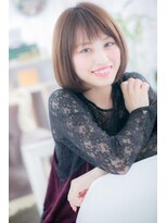 ミック 日暮里店(miq)&nbsp;オリーブグレージュで大人かわいいナチュラル小顔ボブc1