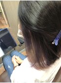 ミディアムボブインナーカラーパープル