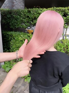 リンドトウキョウ ウメダ(LINDO TOKYO) R26_ペールコーラルピンク/Wカラー/艶カラー/ブリーチオンカラー