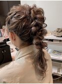 ポニー編みおろし