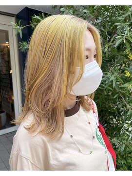 ヒツジ(hitsuji) イエロー×ベージュ×アンブレラカラー