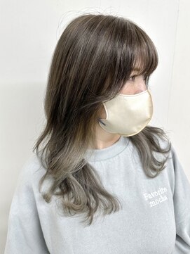 フォーク FOLK 【FOLK】透明感グレー＆インナーシルバー☆似合わせセミロング♪