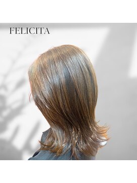 フェリシータ ミューズ(FELICITA musse) 【FELICITA】小顔ミディアム×外ハネボブ×ココアブラウン