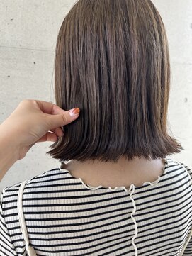 アチーブ ヘア デザイン(achieve hair design) 重ため外ハネ 色っぽボブ／お洒落ボブ透明感ブリーチなし