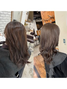 ディッシュ 五反田(dish) アッシュベージュ/透明感、艶カラー★五反田美容院