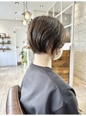 30代、40代大人ショートボブ/前髪無し