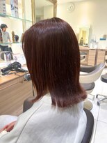 アッシュ 中山店(Ash)&nbsp;切りっぱなし×赤みブラウンカラー