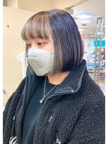 ソソ(soso)&nbsp;【soso 伊勢田】ミニボブ×インナー【横浜/ブリーチ】