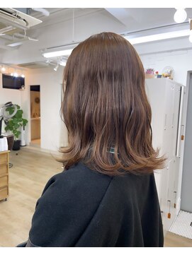 イコ 表参道原宿(ico) くすみベージュ　ブリーチなしダブルカラー　オリーブベージュ