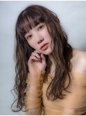 ピンクブラウン &エアリーロング