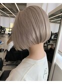 保存必須【海外風ハイトーンボブ】ミルクティーベージュ