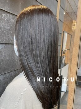 ニコル マスミダ(NICORU)の写真/実感できるヘアケアがここに◎髪質再生バイカルテオージュア等豊富に取り揃えたトリートメントが美髪ケア