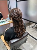 ふわふわハーフアップ