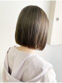 横浜タッセルボブショコラブラウン切りっぱなしボブショートボブ