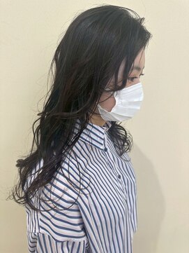 美容室ヒラトヤ 都南店 20代30代40代大人かわいいゆるふわ無造作カール黒髪ロング