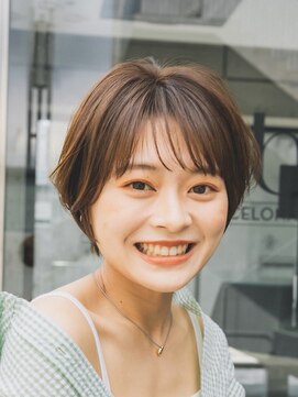 ガーデン 渋谷(GARDEN) ショート チェリーブラウン デジタルパーマ 丸型 卵型 四角