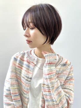 ミィ 浦和(mee) ハイライトカラー ピンクベージュ ウェーブカール ボブルフ 浦和