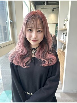 ニモ(NIMO.) ホワイトピンクインナーカラーピンクベージュ