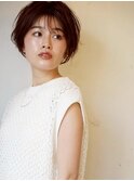 20代~50代☆ショートボブ髪質改善シースルーバングブラウン