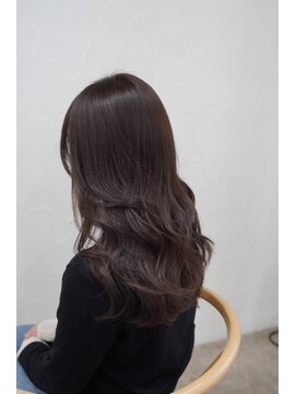 アリー 原宿 表参道(ALLY) 髪質改善ブリーチなしチョコブラウン韓国ロングレイヤー艶髪