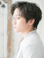 モッズヘア メン 新所沢店(mod's hair men)&nbsp;20代30代アップバング波打ちパーマ刈り上げないショートe新所沢