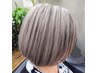 【グレイヘア/黒髪ぼかしローライト】すっぴんからナチュラルメイクグレイへ