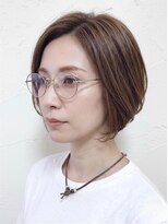 オレンジドロップ 長岡駅店(orange drop)&nbsp;白髪ぼかしハイライト◎アッシュブラウン×上品ショートボブ