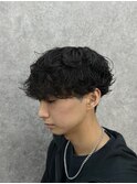 シャドウパーマ緩め波巻きツイストスパイラルルーズパーマ