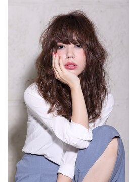 ヘアーズベリー 八戸ノ里店(hairs BERRY) ★美髪_ネイビーカラー_シースルーグリッターミディ★