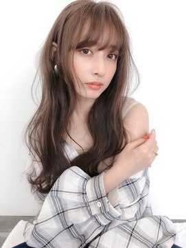 エレノア トーキョー 恵比寿(ELEANOAH TOKYO) 厚めバングウェーブ大人かわいいココアブラウンフリンジウェーブ