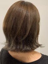 ムーン(moon) #艶カラー#マロンベージュ#Aラインボブ#かきあげ