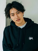 プリモア サロン ハナレ 綾瀬(primoA salon HANARE) センター分けメンズミディアム