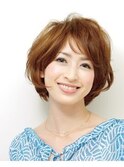 ２０代３０代４０代大人かわいい小顔ひし形ふんわりボブ