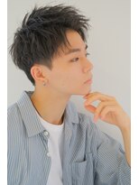 【翁長孝輔】メンズショート波打ち束感アップバング