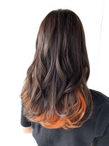 ライリー(riley)&nbsp;rileyインナーカラー×オレンジ【ダブルカラー/岡崎/安城/西尾】