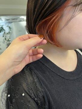 フォト イケブクロ(foto IKEBUKURO) 切りっぱなしボブピンクブラウンブリーチ髪質改善レイヤー池袋