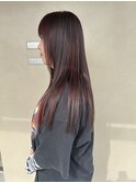 縮毛レッド