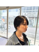 アデプト 金町店(adept)&nbsp;【adept金町店　石崎Style】オフブラック×ハンサムショート