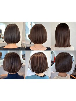 白髪染め特有のゴワつきも解消*明るく上品な仕上がりで,いつまでも若々しい印象に*[あま市/甚目寺/学割U24]