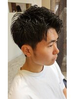 パシフィックダズールコパン(Pacific Dazzle copain) 神戸 メンズ マッシュ ボブ パーマ スパイキーショート