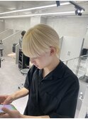 メンズカット×ハイトーンカラー×ホワイトブロンド