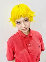 レコ 渋谷(LECO)&nbsp;ネオンイエロー×シャギーショート