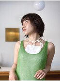 タッセルボブ/切りっぱなしボブ/パーマ風簡単ボブアレンジ