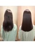 リタッチカラー＋髪質補正用ヘアリペアトリートメント＋カット