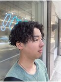 波巻きツイストスパイラルパーマ/フェザーパーマ/眉毛/メンズ