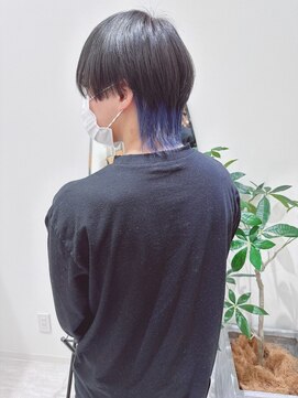 ジーナ 天神(Zina) マッシュウルフ/inner blue 【メンズサロンZina 天神】