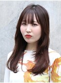イメチェン/バング前髪あり/ロングレイヤー/ハッシュカット