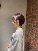 ★美髪ボルドーブラウン大人ショート